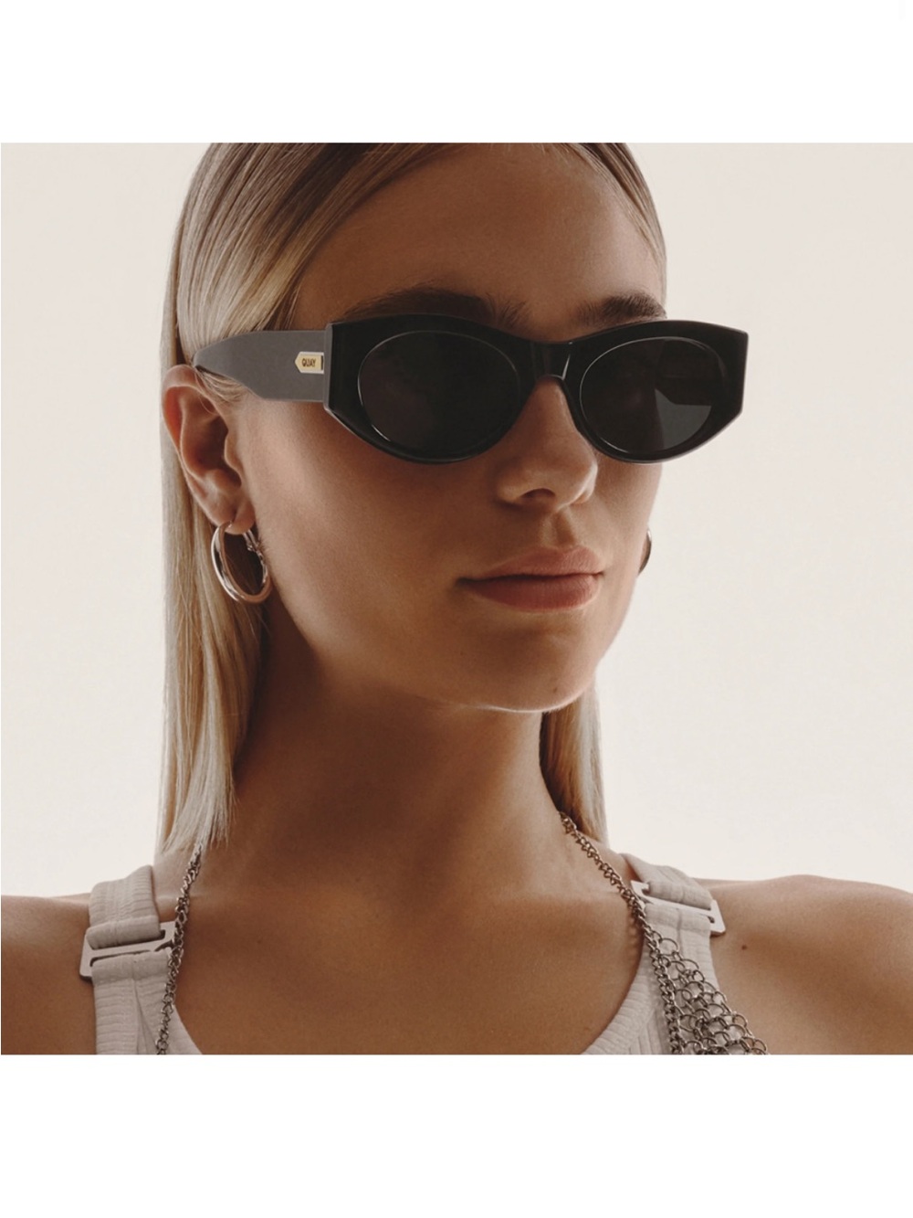 Quay SO WHAT Black Cat-Eye Sunglasses - Women Accessories